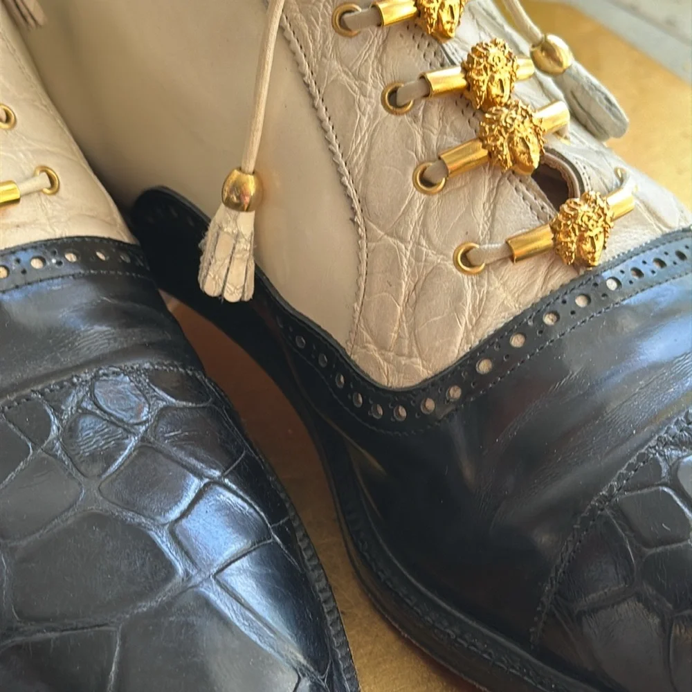 RARE EXOTIC! Mauri Italy Alligator Chelsea Boot Oxford for City Slickers
